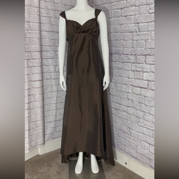 David's Bridal Dresses & Skirts - David Bridal party brown long dress